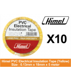 0.13MM X 18MM 5MM PVC TAPE (YELLOW) [HIMEL]